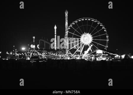 Schwarzweiß-Fotografie, der Standorte von rund England und Wales Stockfoto