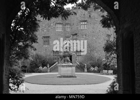 Schwarzweiß-Fotografie, der Standorte von rund England und Wales Stockfoto