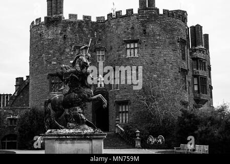 Schwarzweiß-Fotografie, der Standorte von rund England und Wales Stockfoto