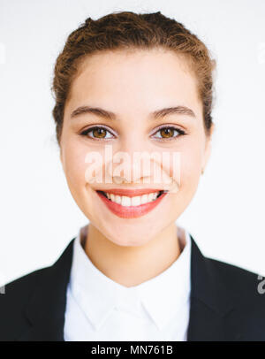 Headshot von Happy erfolgreiche Geschäftsfrau Stockfoto