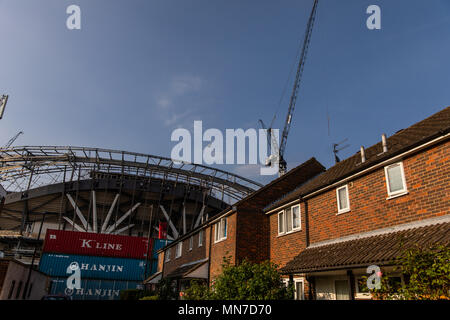 Einen allgemeinen Überblick über die laufenden Bau von Tottenham Hotspur's new White Hart Lane Stadium in London. PRESS ASSOCIATION Foto. Bild Datum: Montag, 14. Mai 2018. Photo Credit: Steven Paston/PA-Kabel Stockfoto