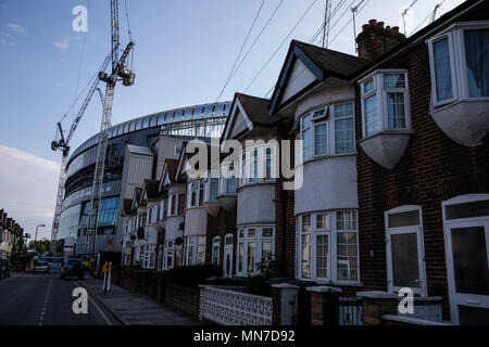 Einen allgemeinen Überblick über die laufenden Bau von Tottenham Hotspur's new White Hart Lane Stadium in London. PRESS ASSOCIATION Foto. Bild Datum: Montag, 14. Mai 2018. Photo Credit: Steven Paston/PA-Kabel Stockfoto