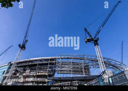 Einen allgemeinen Überblick über die laufenden Bau von Tottenham Hotspur's new White Hart Lane Stadium in London. PRESS ASSOCIATION Foto. Bild Datum: Montag, 14. Mai 2018. Photo Credit: Steven Paston/PA-Kabel Stockfoto