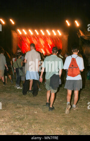 Main Stage an der Ausfahrt Musikfestival in der Festung Petrovaradin, Novi Sad, Serbien 2005. Stockfoto