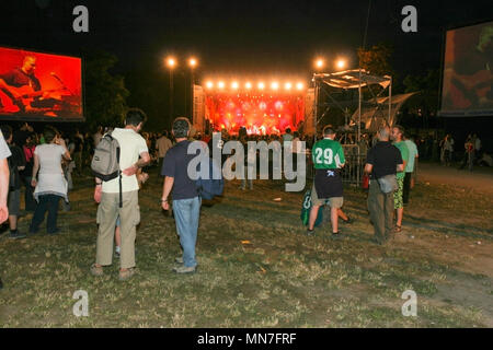 Main Stage an der Ausfahrt Musikfestival in der Festung Petrovaradin, Novi Sad, Serbien 2005. Stockfoto