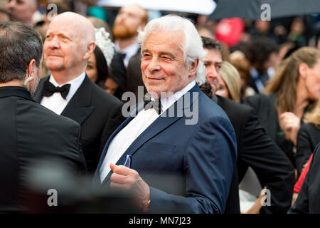 CANNES, Frankreich - 14. Mai: Jean-Paul Rappeneau, Jacques Weber aus dem Film "Cyrano de Bergerac" besucht das Screening von "Blackkklansman' während der 71st jährlichen Filmfestspiele von Cannes im Palais des Festivals am 14. Mai 2018 in Cannes, Frankreich Stockfoto