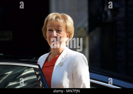 London, Großbritannien. 15 Mai, 2018, Führer des Unterhauses und Herr Präsident des Rates der Rt Hon Andrea Leadsom MP kommt für die wöchentliche Kabinettssitzung am 10 Downing Street in London Quelle: Keith Larby/Alamy leben Nachrichten Stockfoto