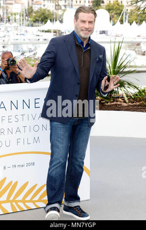 Cannes, Frankreich. 15 Mai, 2018. John Travolta im 'Rendezvous mit John Travolta - Gotti' Fotoshooting während der 71St Cannes Film Festival im Palais des Festivals am 15. Mai 2018 in Cannes, Frankreich Quelle: Geisler-Fotopress/Alamy leben Nachrichten Stockfoto