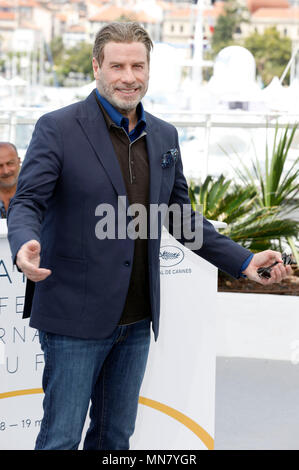 Cannes, Frankreich. 15 Mai, 2018. John Travolta im 'Rendezvous mit John Travolta - Gotti' Fotoshooting während der 71St Cannes Film Festival im Palais des Festivals am 15. Mai 2018 in Cannes, Frankreich Quelle: Geisler-Fotopress/Alamy leben Nachrichten Stockfoto