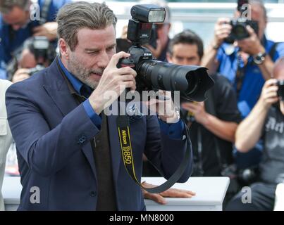 John Travolta Schauspieler Gotti, Fotoshooting. 71 St Cannes Film Festival, Cannes, Frankreich, 15. Mai 2018 © Credit: Allstar Bildarchiv/Alamy leben Nachrichten Stockfoto