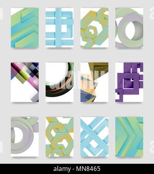 Minimale Vektor deckt Hintergrund gesetzt. Minimale Vektor deckt Hintergrund gesetzt, geometrische futurisrtic Stil Stock Vektor