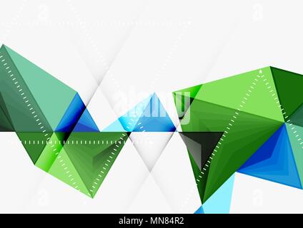 Dreieckige Low Poly Vektor Format a4 geometrische abstrakte Vorlage. Dreieckige Low Poly Vektor Format a4 geometrische abstrakte Vorlage. Bunte Dreiecke auf hellen Hintergrund, futuristischer Techno oder Business Design Stock Vektor