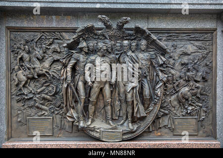 Denkmal für Kaiser Alexander I. in Moskau Stockfoto