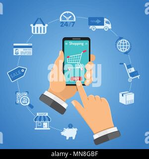 Online-Shopping-Konzept Stock Vektor