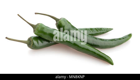 Grüne chili Pfad isoliert Stockfoto