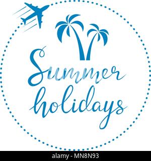 Sommerferien Schriftzug Stock Vektor