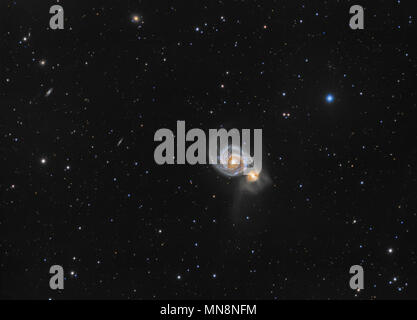 Galaxie M51 (Messier 51) im Sternbild Canes Venatici Stockfoto