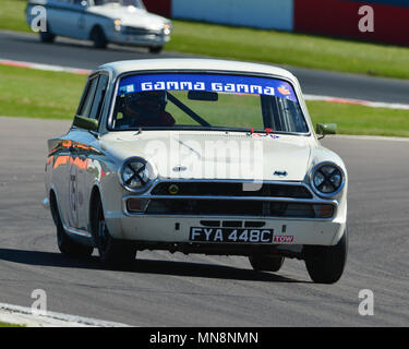 Richard Bateman, Stephen Upsdell, Ford Lotus Cortina, U2TC Trophäe für Pre 66 unter zwei Liter Tourenwagen, U2TC Trophäe, Pre-66 unter 2 Liter touring c Stockfoto