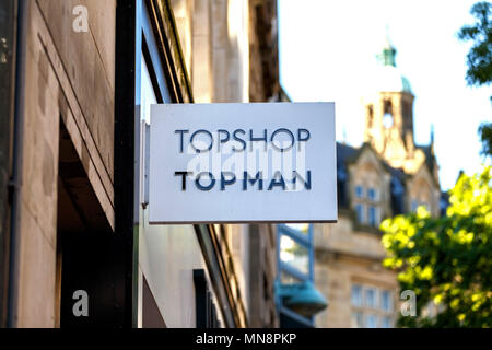 Ein Zweig der Topshop und Topman im Vereinigten Königreich. Stockfoto