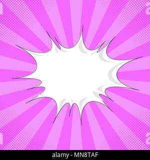 Comic Hintergrund. Rasterungsmuster. Cartoon Sprechblase. Gepunktete Textur. Stock Vektor