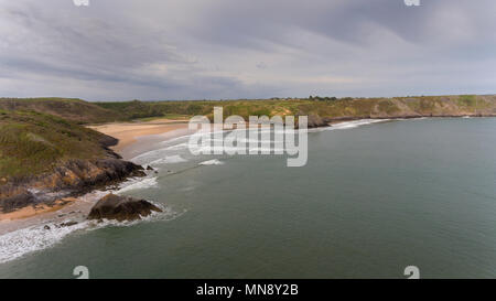 Drei Klippen und Pobbles auf Gower Stockfoto