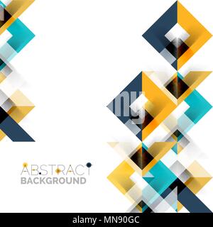 Moderne quadratische geometrische Muster auf Weiß. Moderne quadratische geometrische Muster auf Weiß. Business oder Technologie presentation Design vorlage, Broschüre oder Flyer Muster oder geometrische Web Banner Stock Vektor