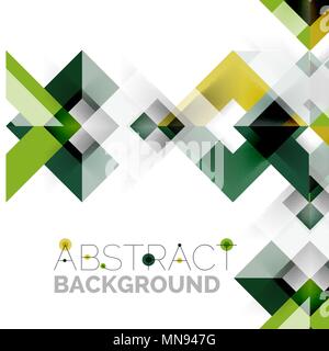 Moderne quadratische geometrische Muster auf Weiß. Moderne quadratische geometrische Muster auf Weiß. Business oder Technologie presentation Design vorlage, Broschüre oder Flyer Muster oder geometrische Web Banner Stock Vektor
