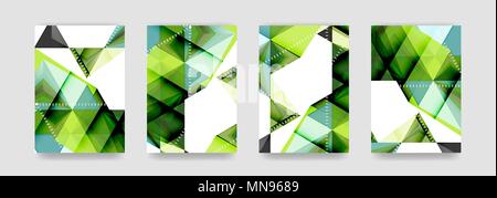 Minimale Vektor deckt Hintergrund gesetzt. Minimale Vektor deckt Hintergrund gesetzt, geometrische futurisrtic Stil Stock Vektor