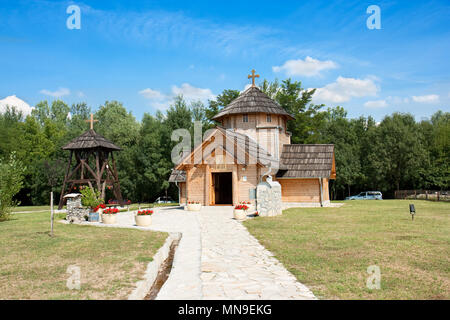 Orthodoxe Kirche in Velika Plana, Ethno Selo, Serbien Stockfoto