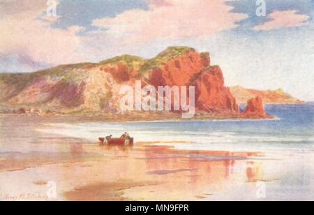 Kanal Inseln. La Cotte, St. Brelade's Bay, Jersey 1904 alten Drucken Stockfoto