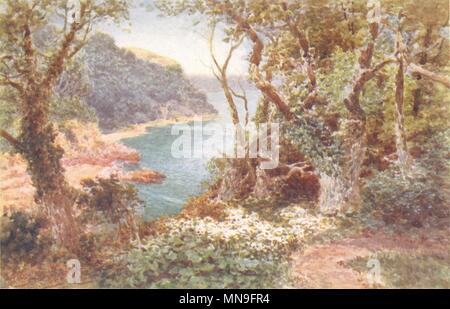 Kanal Inseln. Belcroute Bay, Jersey 1904 alte antike vintage Bild drucken Stockfoto