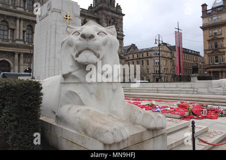 Glasgow Ehrenmal auf dem George Square, Glasgow, Schottland Stockfoto