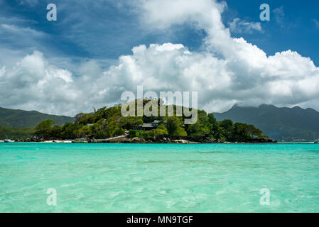 Blick auf Round Island, Seychellen Stockfoto