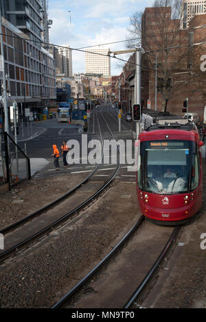 Straßenbahn Hay Street haymarket Sydney New South Wales, Australien Stockfoto