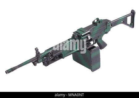 Maschine Mk1 Gun isoliert auf weißem Stockfoto