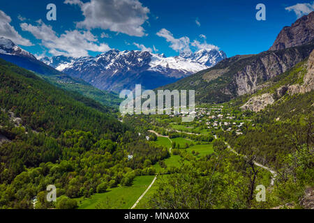 Vallouise, Pelvoux und den Nationalpark Ecrins, Haute Alpen, Frankreich Stockfoto