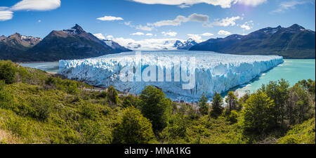 Perito Moreno Gletscher, Nationalpark Los Glaciares, Panorama, Argentinien Stockfoto