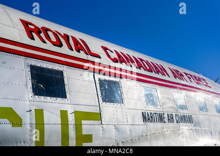 Die rcaf Flugzeug CC-129 Douglas Dakota an CFB Greenwood, Greenwood, Nova Scotia, Kanada. Stockfoto