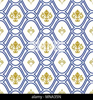 Die nahtlose Vektor Muster mit Royal Lily Stock Vektor