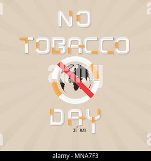 Weltnichtrauchertag Kalligraphie Hintergrund Design. Welt Nichtraucher Tag typografischen Gestaltungselemente. 31. Mai Weltnichtrauchertag. Nichtraucher Tag Awa Stock Vektor
