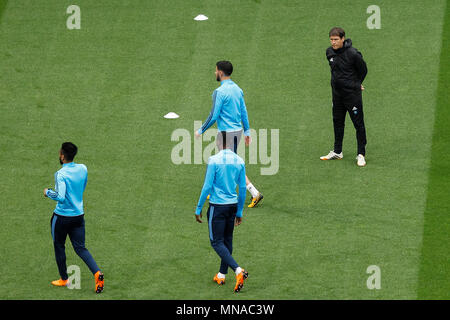 Marseille Manager Rudi Garcia während einer Marseille Trainingseinheit, vor der Europa League Finale, im Parc Olympique Lyonnais Mai in Lyon, Frankreich 15 2018. (Foto von Daniel Chesterton/phcimages.com) Stockfoto