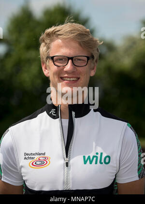 Dortmund, Deutschland. 03 Mai, 2018. Malte Grossmann, Deutschland, Rudern, Präsentation Germany-Achter, 03.05.2018 in Dortmund/Deutschland. | Verwendung der weltweiten Kredit: dpa/Alamy leben Nachrichten Stockfoto