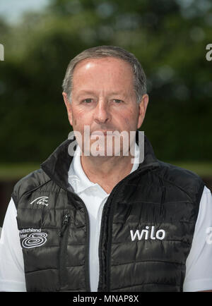 Dortmund, Deutschland. 03 Mai, 2018. Trainer Uwe BENDER, Deutschland, Rudern, Präsentation Germany-Achter, 03.05.2018 in Dortmund/Deutschland. | Verwendung der weltweiten Kredit: dpa/Alamy leben Nachrichten Stockfoto