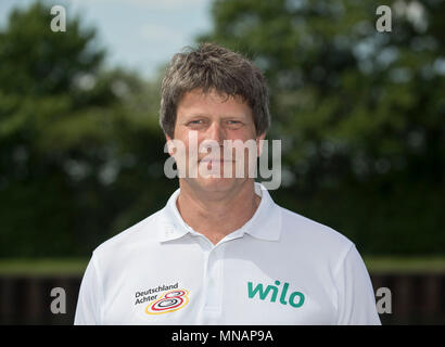 Dortmund, Deutschland. 03 Mai, 2018. Trainer Christian VIEDT, Deutschland, Rudern, Präsentation Germany-Achter, 03.05.2018 in Dortmund/Deutschland. | Verwendung der weltweiten Kredit: dpa/Alamy leben Nachrichten Stockfoto