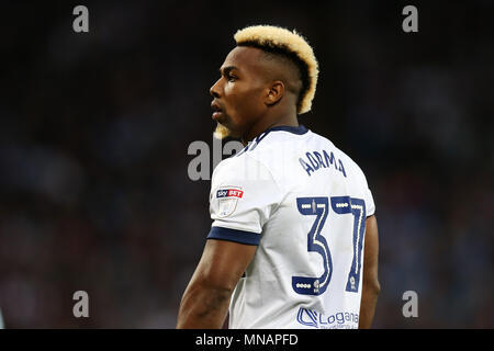 Birmingham, Großbritannien. 15. Mai 2018. Adama Traore von Middlesbrough. EFL Skybet Meisterschaft Play off Halbfinale 2 Bein übereinstimmen, Aston Villa v Middlesbrough in der Villa Park in Birmingham, Midlands am Dienstag, den 15. Mai 2018. Dieses Bild dürfen nur für redaktionelle Zwecke verwendet werden. Nur die redaktionelle Nutzung, eine Lizenz für die gewerbliche Nutzung erforderlich. Keine Verwendung in Wetten, Spiele oder einer einzelnen Verein/Liga/player Publikationen. pic von Andrew Obstgarten/Andrew Orchard sport Fotografie/Alamy leben Nachrichten Stockfoto