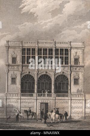 PARIS. Maison de François I. Champs Elysées. BICKNELL 1845 alten, antiken Drucken Stockfoto