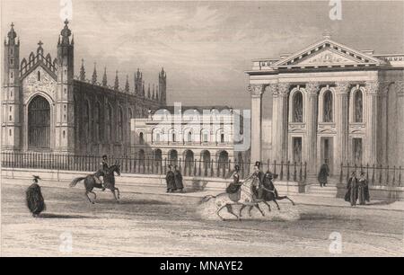 King's College Chapel, Universität Bibliothek & Senat House, Cambridge. SCHMIDT 1845 Stockfoto