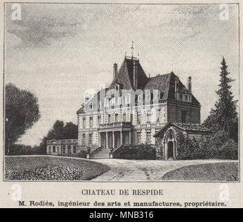 GRANDS VINS BLANCS. SAINT-PIERRE-DE-MONS. Chateau de Respide. Rodiès. Kleine 1908 Stockfoto