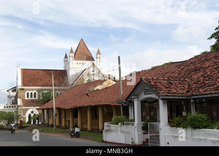 Galle Bibliothek und der Post in Galle auf Sri Lanka. Die Gebäude sind auf der Church Street. Stockfoto