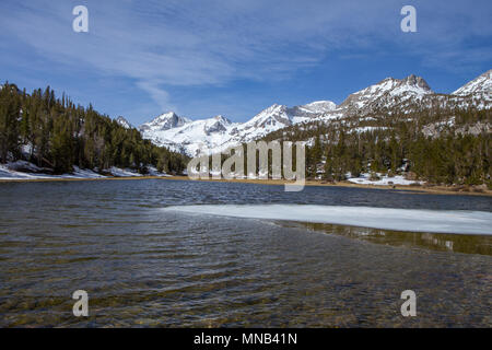 Eis auftauen auf Marsh Lake Teil der kleinen Seen Valley Trail in der östlichen Sierra Nevada Bergen in Kalifornien USA Stockfoto